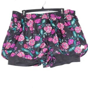 Reebok Black and Purple Athletic Shorts XL